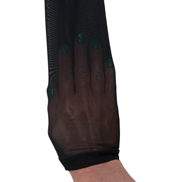 LISA MCKINNON Long Sleeve Top Sheer Sleeves Small - Picture 3 of 8